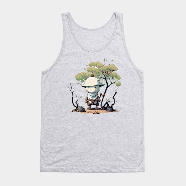 Funny Wandering Ronin through the forest Tank Top by KOTOdesign